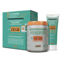 GUAM Seaweed Mud Convenience Economy Pack: Anti-cellulite Body Wrap 1KG + Strengthening Anti-cellulite Gel 250ml Cellulite Remover Kit Cellulit