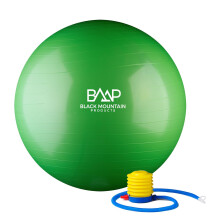 Black Mountain Products Static Strength Exercise Stability Ball with Pump 2000 lb Green
