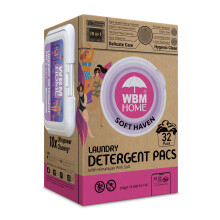 WBM Home Laundry Pods Total 128 Compte | Spcialement conu pour les sous-vtements avec un parfum de paradis doux | Dossiers de dtergent  less