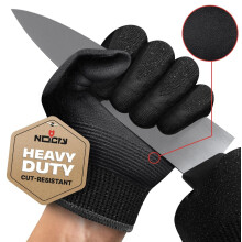 NoCry Professional Cut Resistant Work Gloves for Men and Women with Firm Grip and Waterproof Palms - Cut Resistant Gloves with Touchscreen Tips &