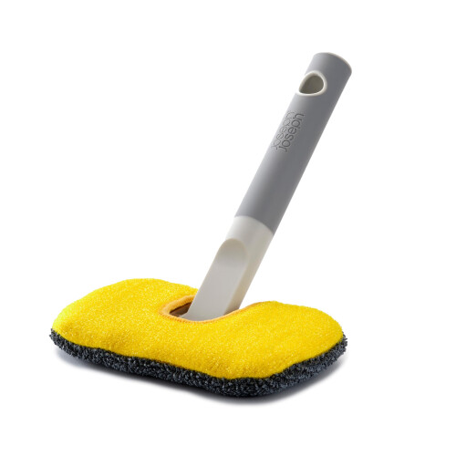 Joseph Joseph Joseph Joseph Cleantech 2 in 1 vasca da bagno Scrubber per la pulizia con cuscinetto in microfibra e cuscinetti abrasivi 1