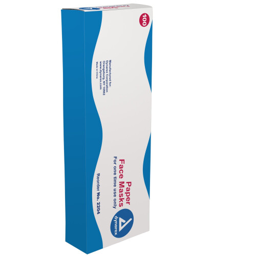Dynarex Papier-Gesichtsmaske Weiß 10/100/CS