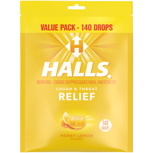 Halls Halls Relief Honung Citron Hostdroppar Value Pack 140 droppar