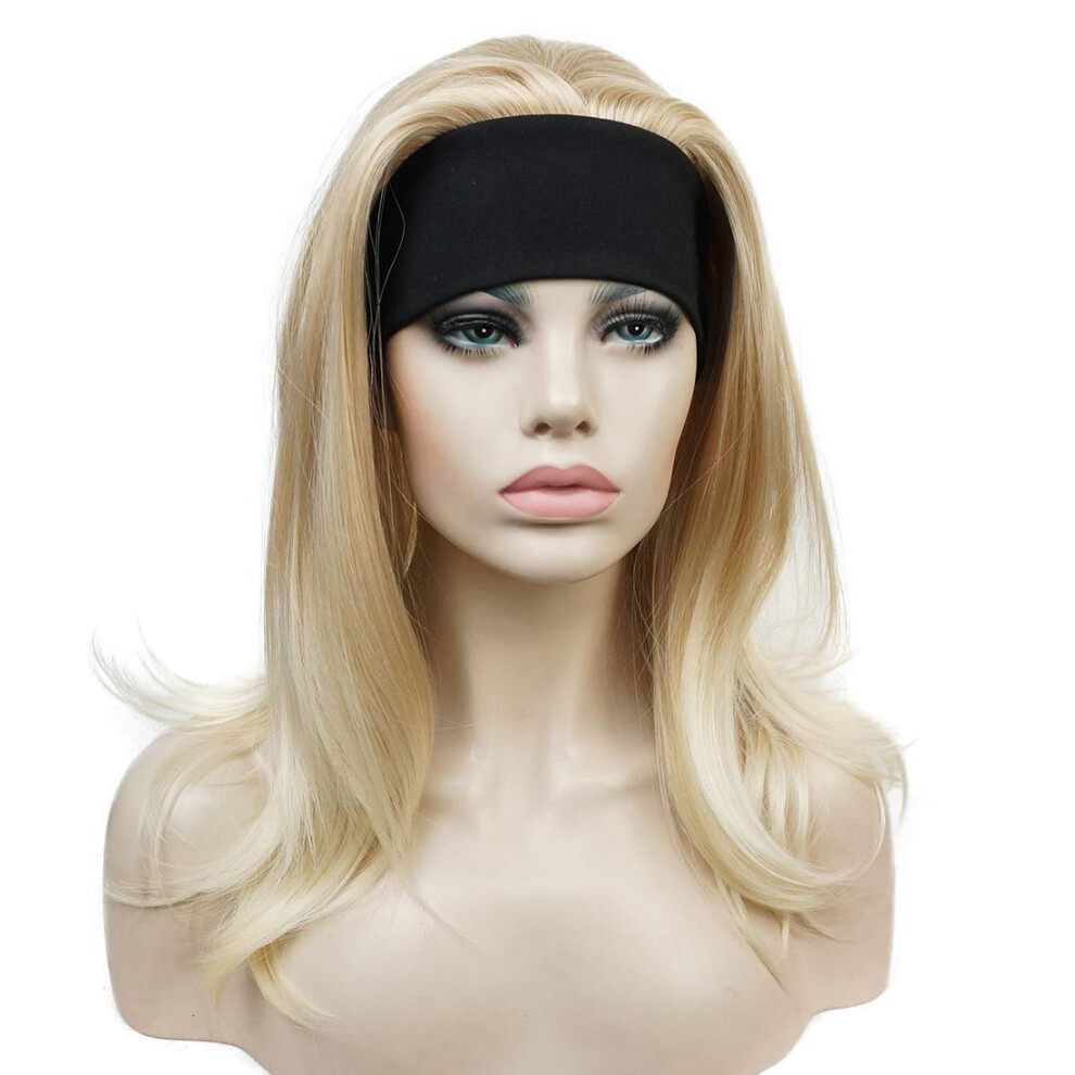 Lydell Unisex Long Straight Wavy Headband Synthetic Wigs (24Bt613)