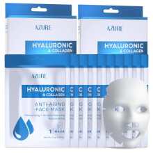 AZURE Anti-Aging-Gesichtsmaske mit Hyaluronsure und Kollagen verjngende und feuchtigkeitsspendende Gesichtsmaske hilft, feine Linien und F