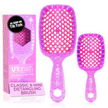 FHI Heat - UNbrush Rozcesvac kartc Combo Pack - Originln a Mini UNbrush kartc na vlasy pro vechny typy mokrch/suchch vlasu - DuoFlex Antista