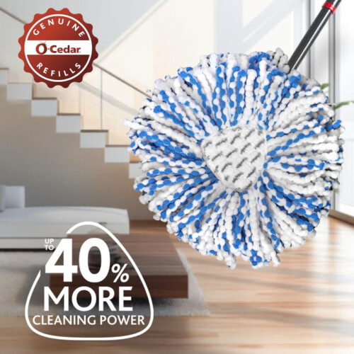 O-Cedar RinseClean Deep Clean Spin Mop Head Replacement | Machine Washable | Reusable | Microfiber Refill | 40% More Cleaning Power 2