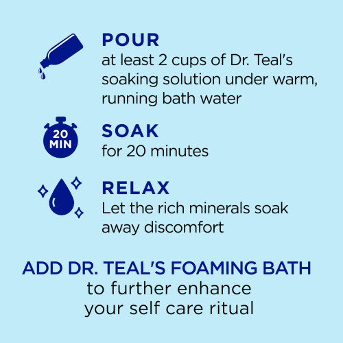 Dr Teal's Sels de Bain Magnésium Pur, Minéraux Restaurateurs, 3 lbs (Pack de 4) 2