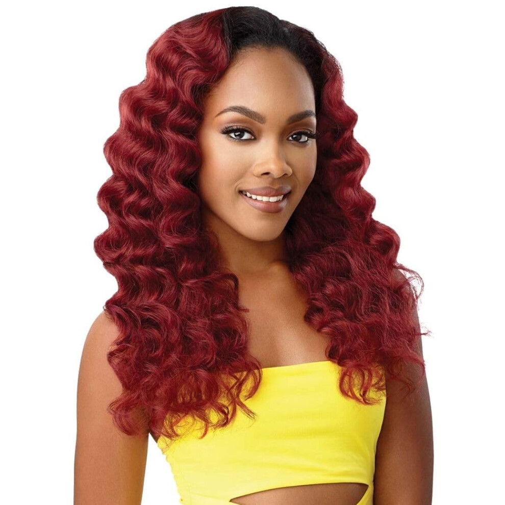 Converti-Cap Unisex Outre Synthetic Wig - Cascade Queen (Dr2/Gingerbrown)
