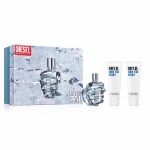 DIESEL Only The Brave - Parfum Cadeauset voor Mannen - Inclusief Eau de Toilette 4,2 Fl Oz & 2x Douchegels 2,5 Fl Oz