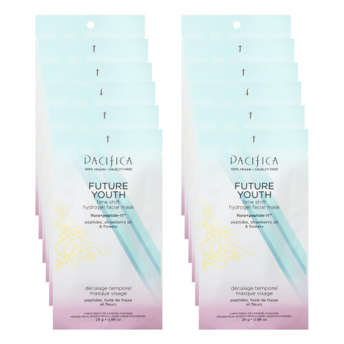 Pacifica Pacifica Future Youth Time Shift Hydrogel Gezichtsmasker - 12-PACK - Multi-Peptide Anti-Aging Mask