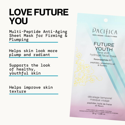 Pacifica Pacifica Future Youth Time Shift Hydrogel Gezichtsmasker - 12-PACK - Multi-Peptide Anti-Aging Mask 1