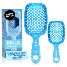 FHI Heat - UNbrush Rozcesvac kartc Combo Pack - Originln a Mini UNbrush kartc na vlasy pro vechny typy mokrch/suchch vlasu - DuoFlex Antista