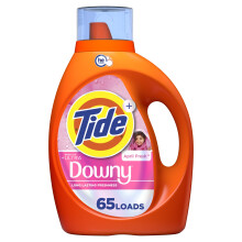 Detergente lνquido para ropa Tide Plus Boost of Ultra Downy con aroma fresco de abril, 92 onzas lνquidas, 65 cargas, detergente lνquido para ropa