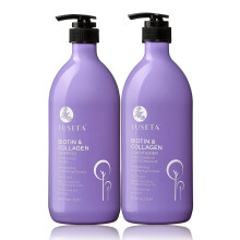 L Luseta Biotin & Collageen Shampoo & Conditioner Set (2 x 33.8oz) - Dikking voor haargroei doordrenkt met arganolie om droog beschadigd haar te