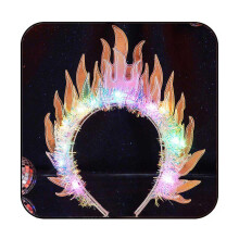 GORTIN Light up Fire -pääpanta LED-liekkipäähine Sun Goddess Hair Band Festival Cosplay-asu Rave-hiusasusteet naisille ja tytöille