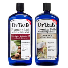 Ensemble Cadeau de Bain Moussant Dr Teal's (2 Pack, 34oz Ch) - Adoucissant Beurre de Karité & Huile d'Amande
