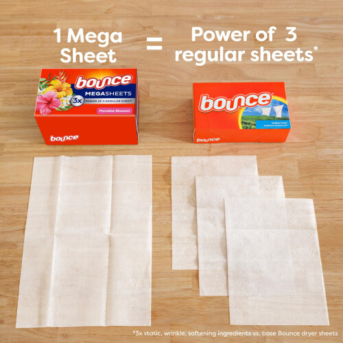 Bounce Mega Dryer Sheets Paradise Blossom 180 Count Sheets Bounce Sheets 2