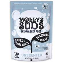 MOLLY'S SIDDS Dispone di baccelli | Pulisci tagli detergenti per lavastoviglie grasso e risciacqui puliti (senza residui) per piatti scintillanti | 1