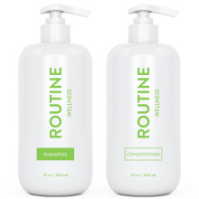 Routine Wellness Shampoo en Conditioner Set voor sterker haar - Biotine | Kleurveilig | Sulfaatvrij | Veganistisch | Klinisch getest | Voedende oliën