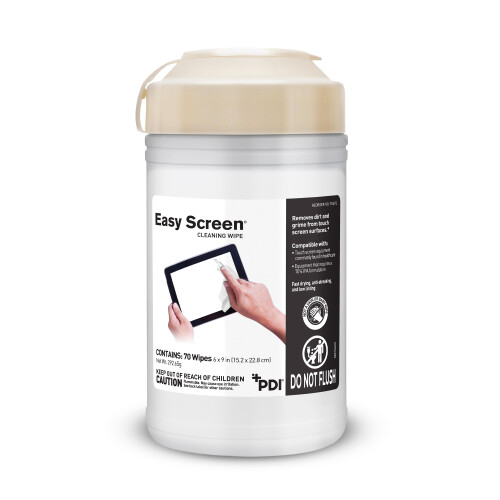 PDI PDI Easy Screen Cleaning Wipes 1-Ply 9 x 6 UNCED WHITE 70 / Pack