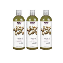 Now Solutions Rizinusl, 100 % rein, 16 Fl Oz (3 Stck)