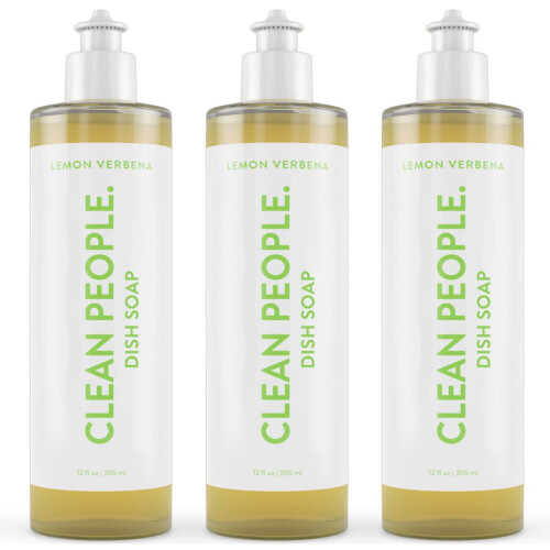 Sabonete lquido THE CLEAN PEOPLE - Ingredientes simples e limpos - Poder de esfrega extra (aroma de limo e verbena) 12 fl. onas (3 pacotes)