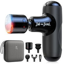 BOB AND BRAD Q2 Pro Mini Massage Gun with Heat and Cold Head Pocket-Sized Deep Tissue Massager Gun Portable Percussion Muscle Massager Gun Ultra
