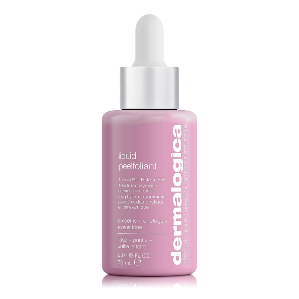 Dermalogica Liquid Peelfoliant With Glycolic Acid Face Exfoliator Peel With Aha Bha Pha Smooths Fine Lines And Wrinkles Unclogs Pores And Imp