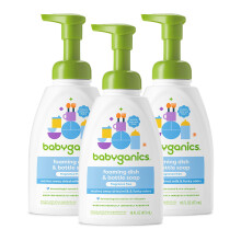 Babyganics Σαπούνι Πιάτων & Μπουκαλιών σε Αφρό, Χωρίς Άρωμα, 16 Fl Oz, (Συσκευασία 3)