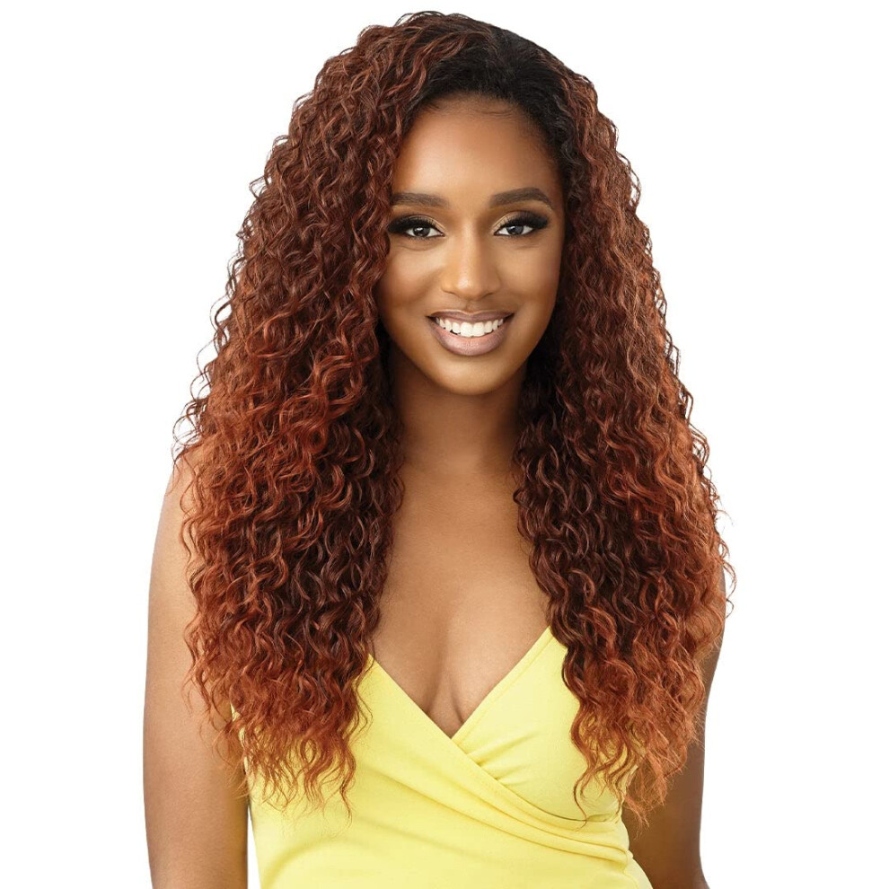 Outre Unisex Converti Cap Wet And Wavy Style Wig - Kissed By Mist (Color:dr Mulled Wine)