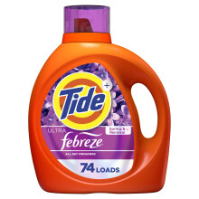 Tide Plus Febreze Freshness HE Turbo Clean nesteminen pyykinpesuaine Spring & Renewal Scent 105 fl unssia 74 tytt (pakkaus voi vaihdella)