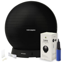 Bola de exerccios Retrospec Luna - 55 Bola de ioga de 65 ou 75 cm para exerccios, estabilidade, gravidez - Bola de equilbrio Swish com bomba e