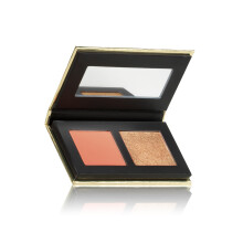 Kevyn Aucoin The Art of Blush & Glow PEACH: Sculpt & define makeup compact DUO palette with warm coral-toned matte blush (Dahlia) plus a glow o