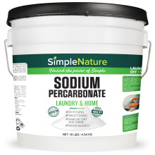Sodium Percarbonate (10 lbs) - Versatile Non-toxic Biodegradable Scent-Free Cleaner for Home Laundry and Decking - Pure Oxygen Bleach - Conveni