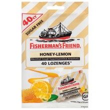 Fisherman's Friend, Menthol Hustenunterdrücker Pastillen, Zuckerfrei, Honig-Zitrone, 40 Pastillen
