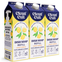 Cleancult platos de jabn de jabn lquido - potencia de limpieza a base de plantas - cortes de grasa y mugre - libre de productos qumicos fuertes -