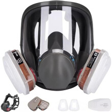 Wytcyic Reusable Full Face Respirator Gas Cover Organic Vapor Mask and Anti-fog Dust-proof Face Cover for Painting Mechanical Polishing Loggi