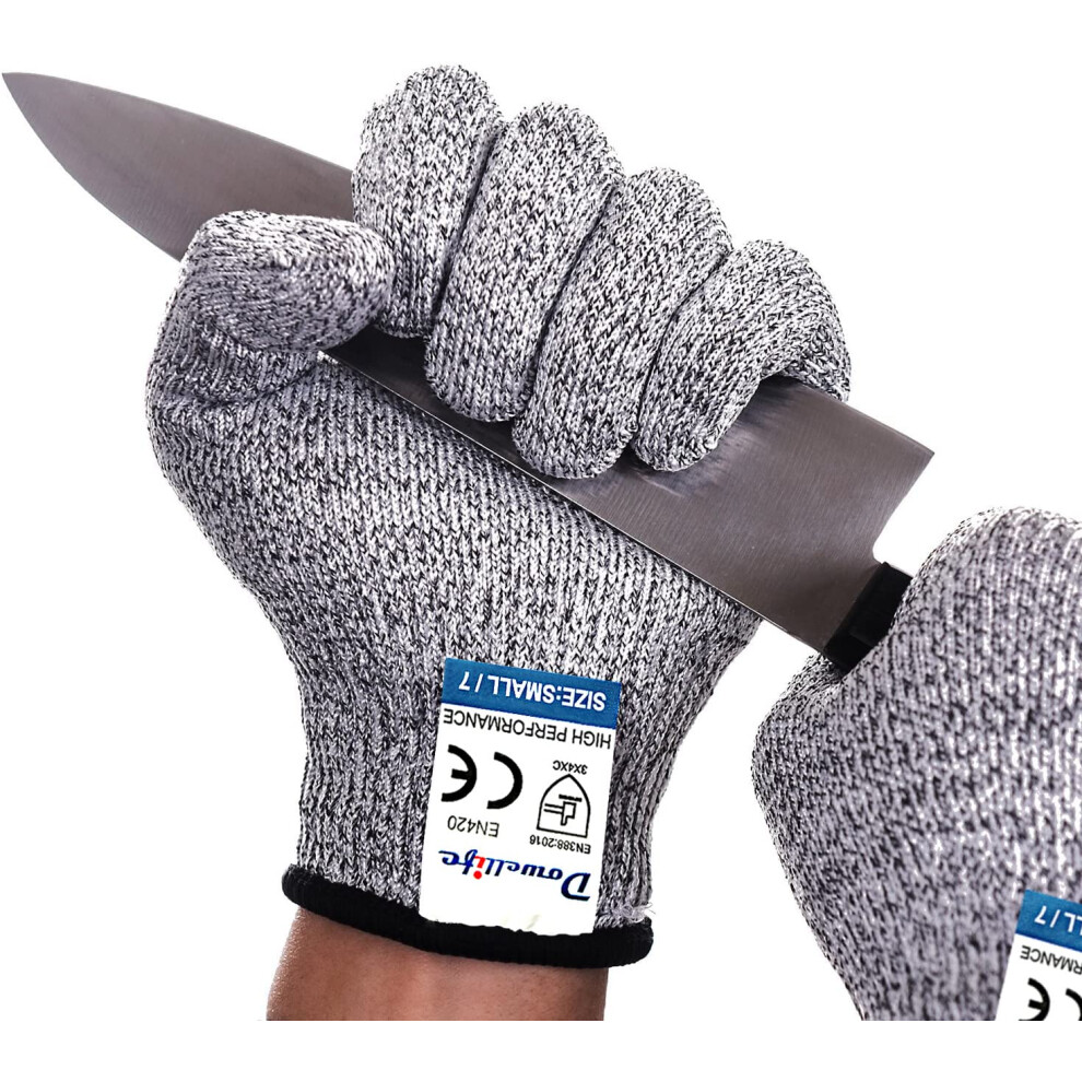 Dowellife Cut Resistant Gloves Food Grade Level 5 Protection, Safety Kitchen Cut Gloves For Chef Oyster Shucking Mandolin Knife Butcher Meat Cutting 712971375864
