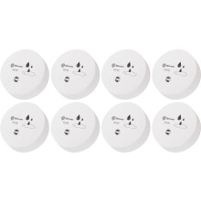 Detektory niku vody Geevon 8 Pack 100dB Vodn senzor Alarmy Detektor zaplaven pro sklepy Koupelny Prdelny Kuchyne Gare a podkrov Vodn alarmy n