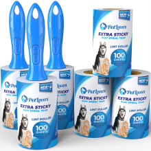 PetLovers Extra Sticky Nukkarulla Mega Value Set 600 arkkia lemmikkielδinten karvanpoistoon koiran ja kissan nukanpoistoaine 6 pakkaus