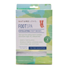 Natuur liefde exfolirende voetmasker | Tea tree eucalyptus | Melkzuur en ureum | Verwijdert voorzichtig en verwijdert dode huid | Paraben gratis