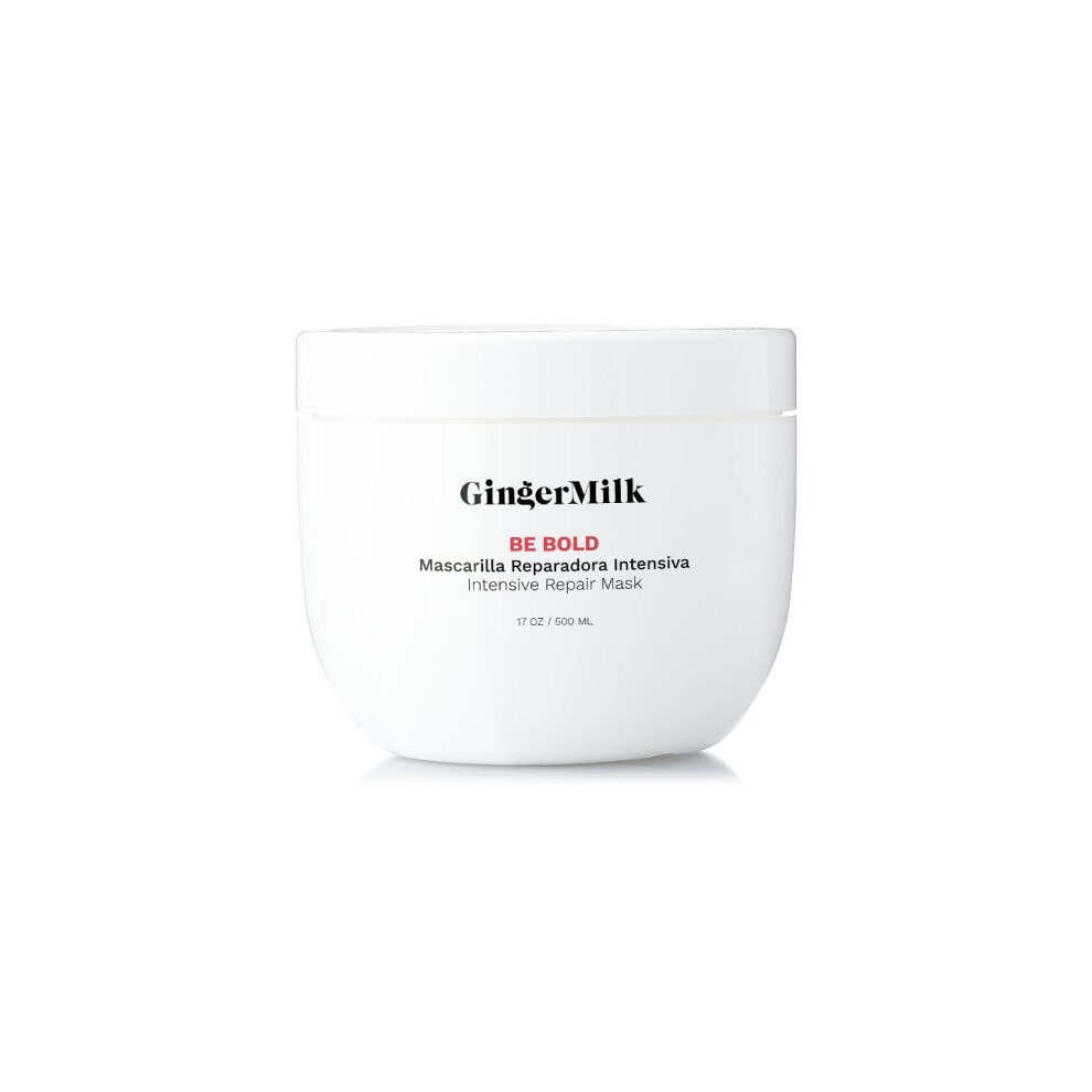 Ginger Milk Natural Intensive Repair Hair Mask For Dry - Damaged Hair Due To Coloring Hair Conditioner Deep Conditioning | 16Oz | Be Bold By Ginger Milk