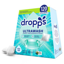 Dropps UltraWash Splmaschinenkapseln Fresh Rain (120 Kapseln) Biobasierte Power Deep Clean Geschirrsplmitteltabletten fr strahlend glnzendes Ge