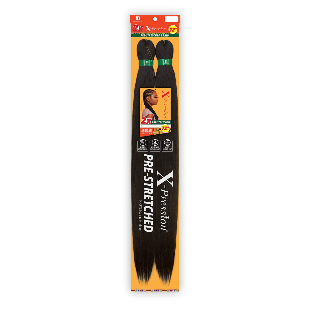 Sensationnel Sensationnal Crochet Braids African Collection 2X X-Pression Pre-Stretched Braid 72 Inches (3-Pack 1)