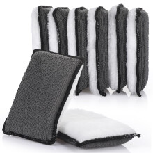 Mudder 8 peas de esponja para esfregar o interior do carro 5 '' x 3 '' Almofada aplicadora de cera de carro de fibra Esponjas de limpeza domsti