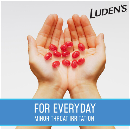 Luden's Sugar Free Wild Cherry Gorge Drops mal de gorge Relief 25 Count (12 pack) 2