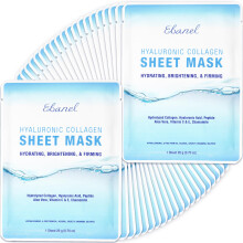 Ebanel 40 Pack collageen peptide hydraterend gezichtsmaskers Instant verhelderende vuurbevestiging anti -verouderende gezichtsblad maskers Mydrat