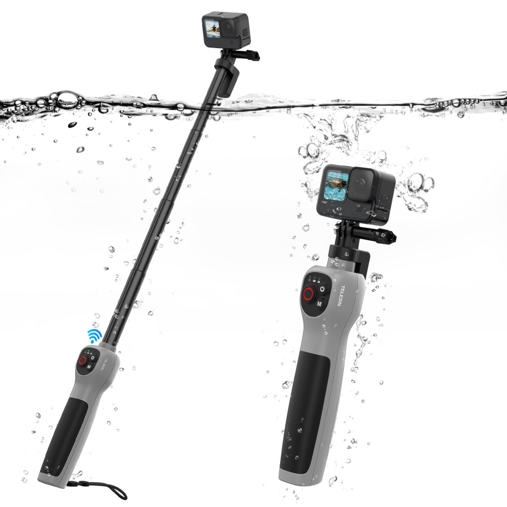 33Inch Underwater Selfie Stick, With Bluetooth, & Extendable, For Gopro Hero 12 11 10 9 8 940534672116