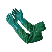 PACIFIC PPE 26"""" Rubber Gloves Chemical Resistant Gloves PVC Reusable Heavy Duty Waterproof Gloves with Cotton Liner Anti-skid Acid-alkali an